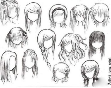 Кисти для фотошоп - волосы манго /ABR Brushes - Manga Hair